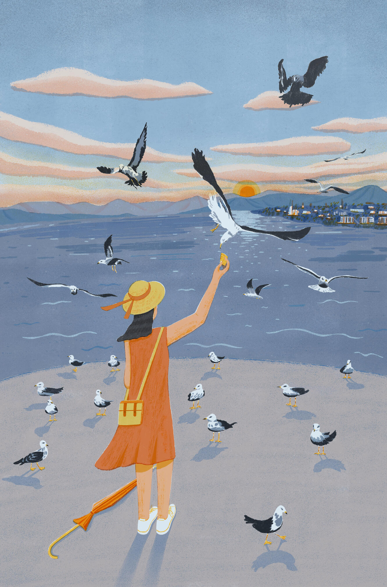 Traveling with Minds - A Passing Moment - A theme event about traveling, for digital printmaking and sale in an art store.