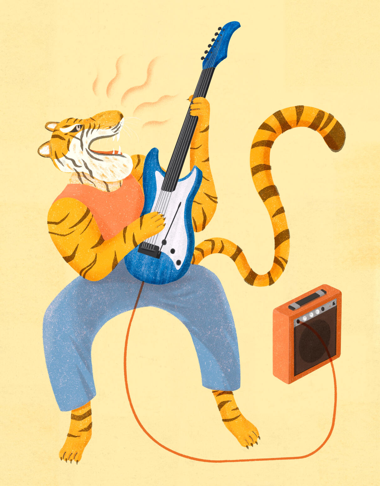 This series was started with intending to create something delightful for the lunar new year. I love music and then came up with the ideas of the zodiac animals playing various musical instruments. I tried to match a particular instrument with the characte