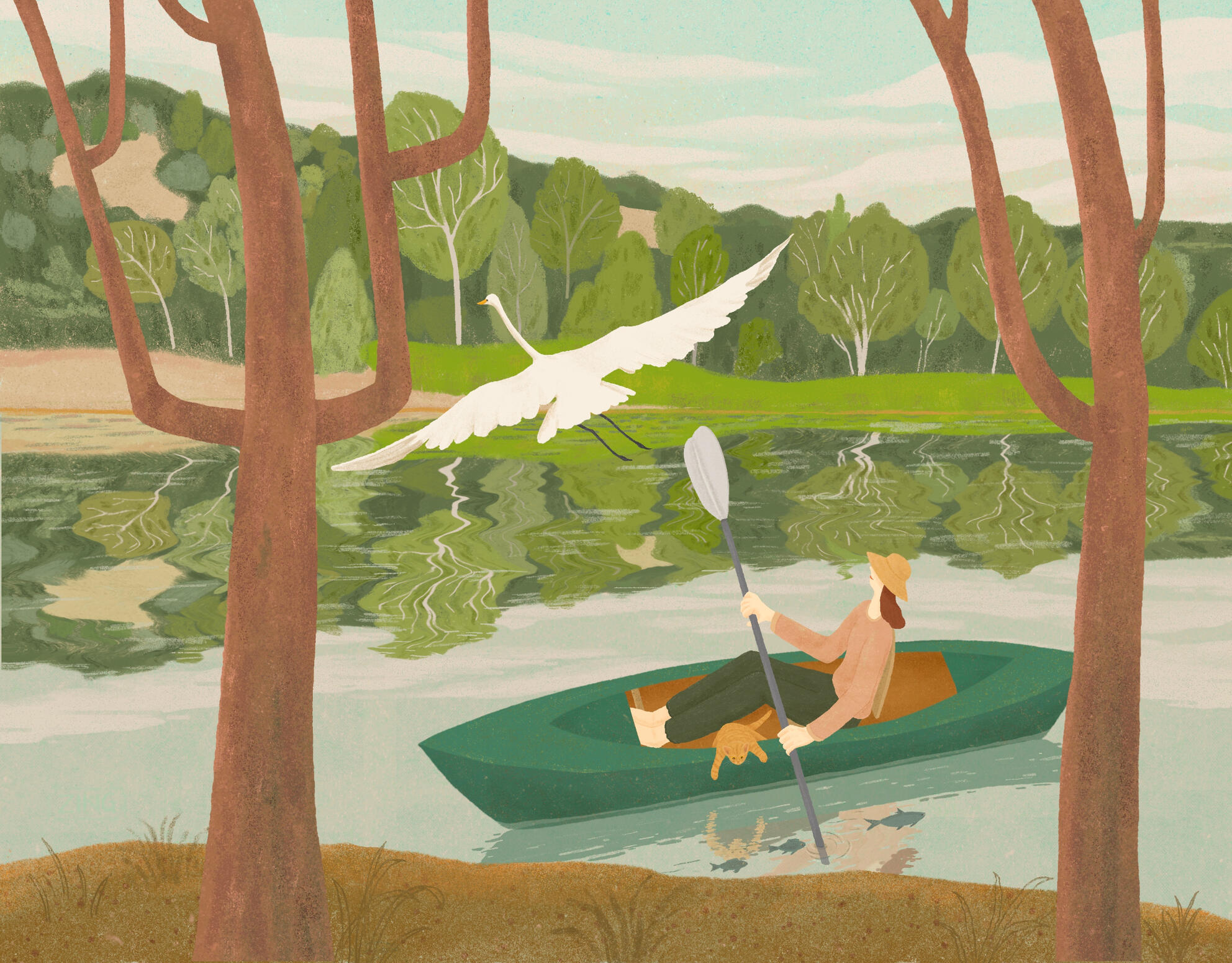 Encounter - Narrative scene imagined for a picture book.